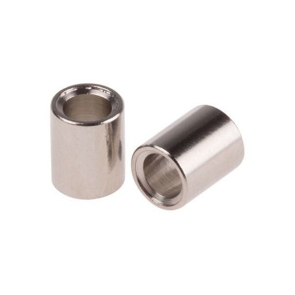 Newport Fasteners Round Spacer, #6 Screw Size, Nickel Plated Brass, 3/16 in Overall Lg, 500 PK 140306RSBN - main